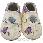 YALION Baby Soft Leather Shoes with Suede Sole Anti-Slip Infant Toddler First Walking Crib Moccasins